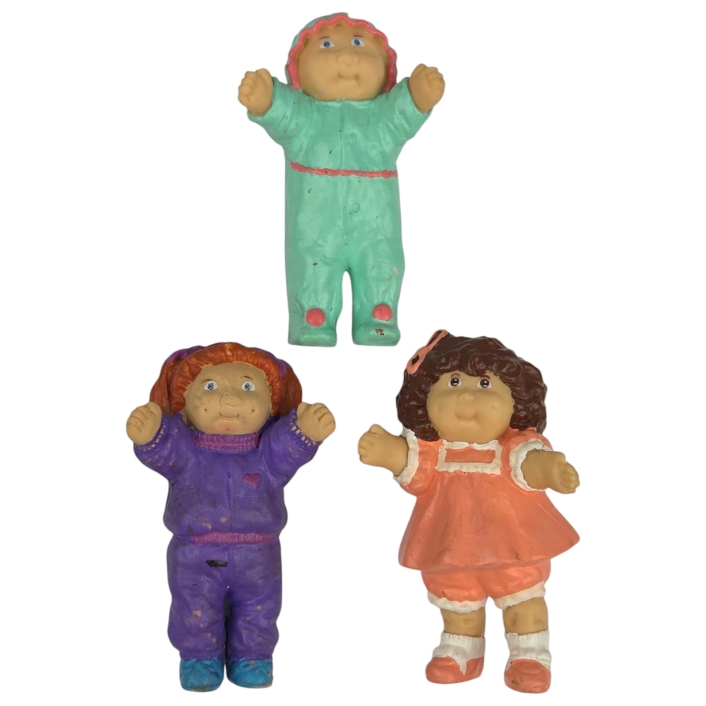 Cabbage Patch Kids Eraser 2.5" Set of 3 READ** 1984